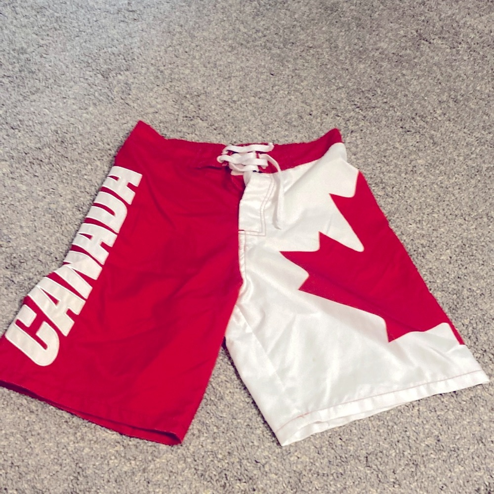 Canada flag men’s swimming trunk
